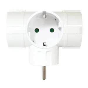 Adaptador 3 Tomas Schuko 3680W 16A 250Vac BLANCO