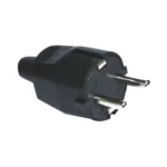 Clavija Red Electrica Schuko Macho 16A GOMA NEGRO