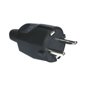 Clavija Red Electrica Schuko Macho 16A GOMA NEGRO
