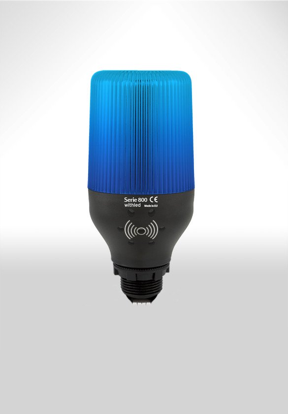 Baliza LED Intermitente AZUL 130Vac Base E27