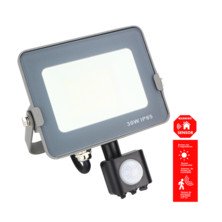 Foco LED SENSOR 30W IP65 Luz Blaca 5700K acabado Gris