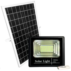 Foco LED 6500K con Bateria y Panel Solar 100W IP65 DH
