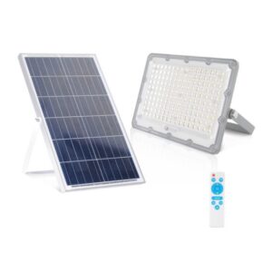 Foco LED 6500K con Bateria y Panel Solar 50W IP65 SILVER