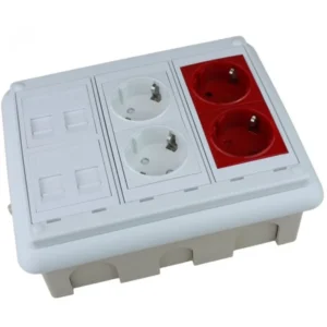 Caja Empotrar Pladur 3E 4xSHUCKO 4xRJ45 Multimedia