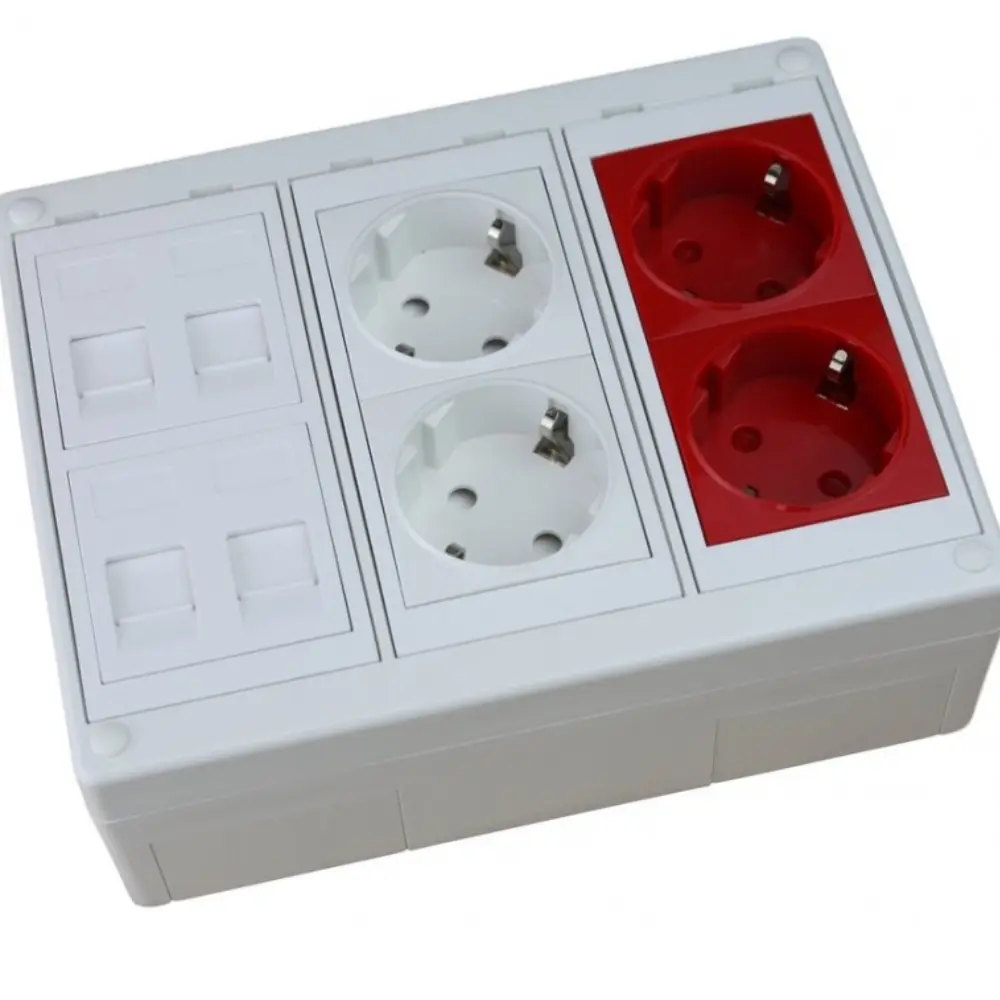 Caja Superficie 3E 4xSHUCKO 4xRJ45 Multimedia