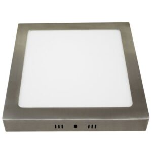 Plafon Led Cuadrado NIQUEL 18W Superficie Luz Dia