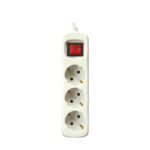 Base Multiple 3 Enchufes Interruptor Cable 3m BLANCO