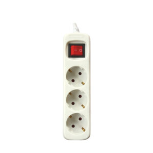 Base Multiple 3 Enchufes Interruptor Cable 3m BLANCO