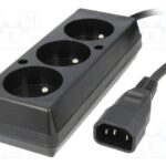 Base Multiple 3 enchufes Schuko a Conector C14 Macho