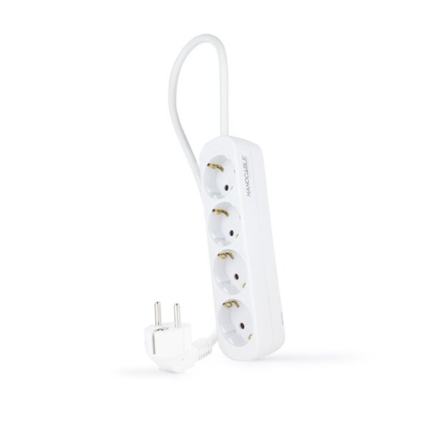 Base Multiple 4 Enchufes Cable 1,4m BLANCA
