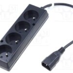 Base Multiple 4 Enchufes Schuko a conector C14 Macho