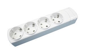 Base Multiple 4 Enchufes Schuko sin cable BLANCO