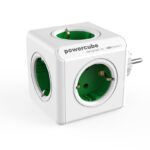 Base Multiple 5 Enchufes Schuko VERDE PowerCube