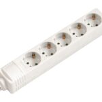 Base Multiple 5 Enchufes Schuko sin cable sin Interruptor BLANCO