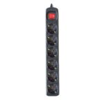 Base Multiple 6 Enchufes Interruptor Cable 1,5m NEGRA