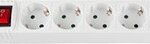 Base Multiple 6 Enchufes Interruptor y Cable 3m BLANCO