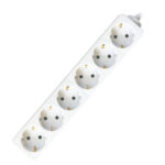 Base Multiple 6 Enchufes Schuko Cable 1,5m IP44 BLANCA