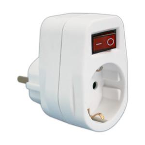 Adaptador 1 Toma Schuko+Interruptor 16A
