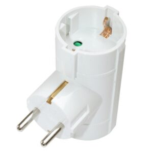 Adaptador 2 Tomas Schuko Hembra BLANCO