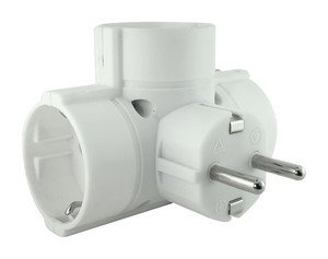 Adaptador 3 Tomas Schuko 3500W 16A_250Vac BLANCO (9153)