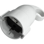 Clavija Hembra Aerea SCHUKO a dedo BLANCA 16A/250Vac