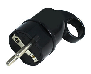 Clavija Macho SCHUKO a DEDO 16A/250Vac NEGRA DH