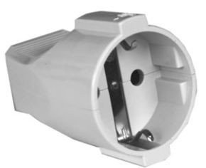 Clavija Red Electrica Schuko Hembra 4,8mm 16A BLANCO