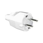Clavija Red Electrica Schuko Macho 16A/250Vac GOMA color BLANCO
