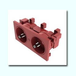Modulo 2xSchuko ROJO Multimedia