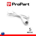 Prolongador Electrico Clavijas Macho-Hembra 4mm BLANCO (5 metros) 36.757/5