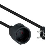 Prolongador Electrico SCHUKO NEGRO 5m NANOCABLE