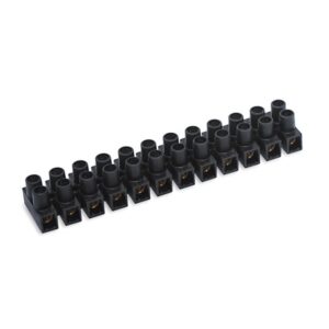 Regleta Conexion 12 Contactos 16Amp 10mm P.E. NEGRO