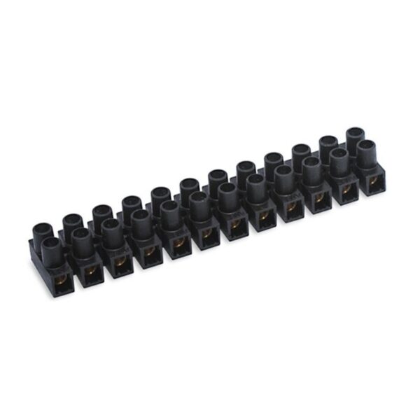 Regleta Conexion 12 Contactos 16Amp 10mm P.E. NEGRO