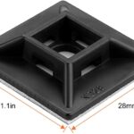 Base Adhesiva para Bridas 28x28mm NEGRA