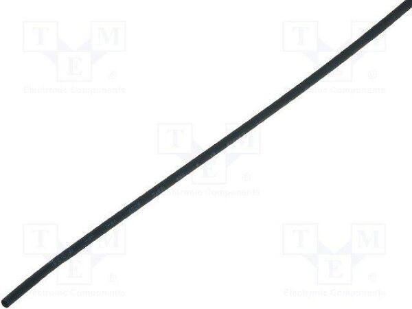 Tubo termorretráctil 1,2mm NEGRO 1m