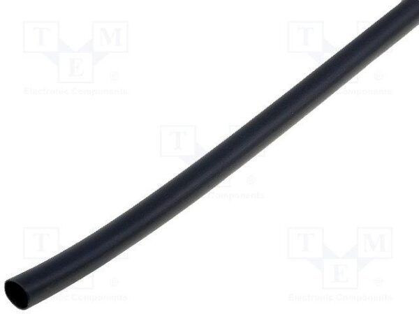 Tubo termorretráctil 4,8mm NEGRO 1m