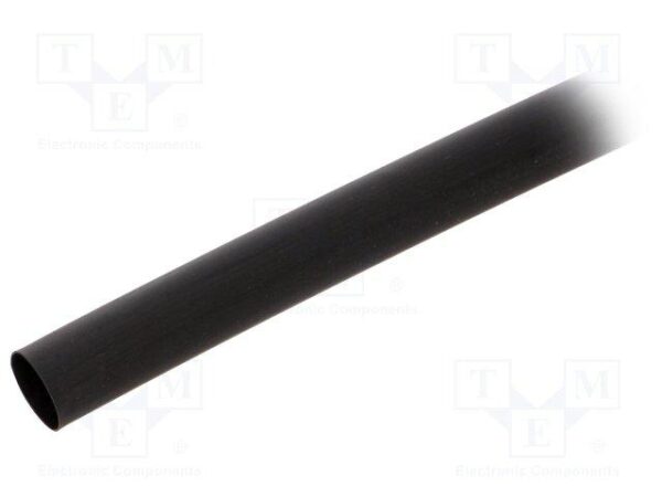 Tubo termorretráctil 9,5mm NEGRO 1m