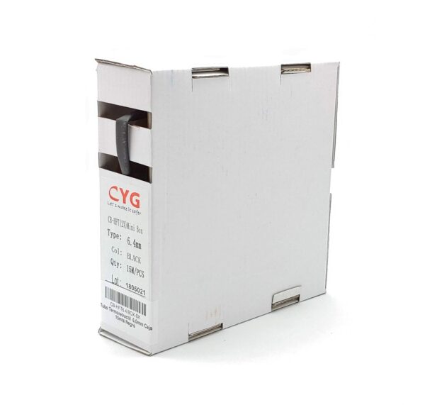 Tubo termorretráctil 6,4mm NEGRO (Caja con 15 m)