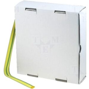 Tubo termorretráctil  3,2mm AMARILLO/VERDE Longitud 15m