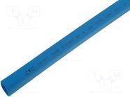 Tubo termorretráctil  9,5mm AZUL longitud 1m