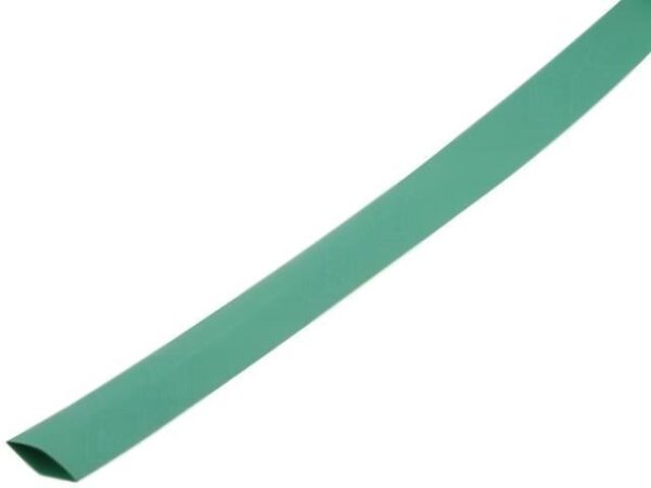Tubo termorretráctil  9,5mm VERDE longitud 1m