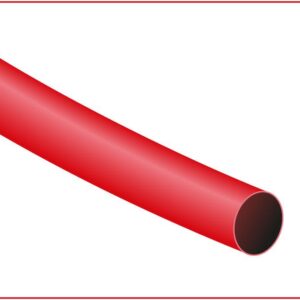 Tubo termorretráctil 6,4mm ROJO longitud 1m