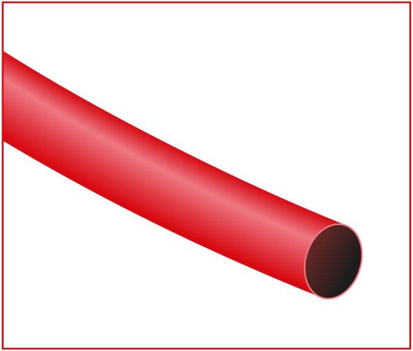 Tubo termorretráctil 6,4mm ROJO longitud 1m
