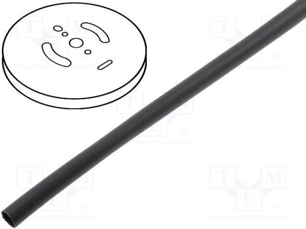 Tubo termorretráctil  4,8mm NEGRO Longitud 75m