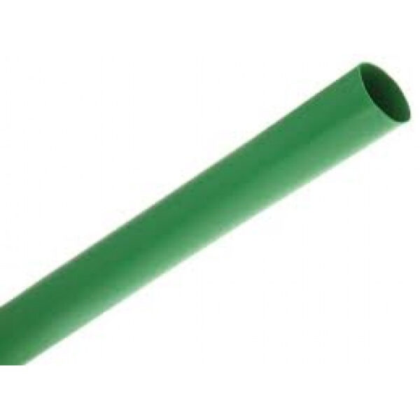 Tubo termorretráctil 12,7mm VERDE longitud 1m