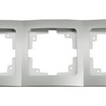 Marco Triple para Mecanismos Electricos serie 36.535 PLATA/GRIS