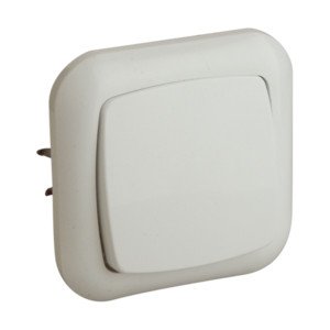Conmutador Empotrar 10A/250Vac 80x80x12mm BLANCO