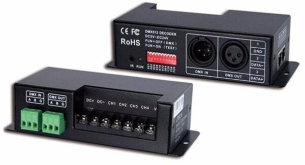 Decoder DMX-512 a RGBW 5-24V 24A  LT-840-6A