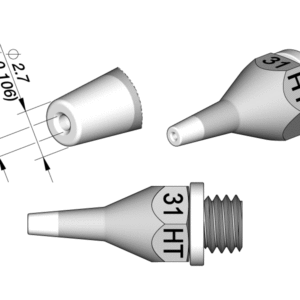 Punta Desoldador 31HT 2,7mm para DST JBC 0321200