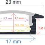 Perfil LED Empotrable 23x7,8mm Opal 2m